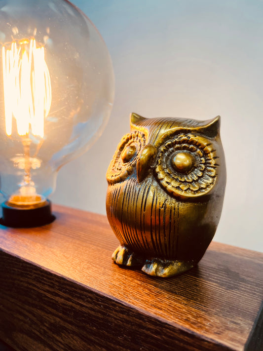 Lone Owl Lamp // Touch-Controlled