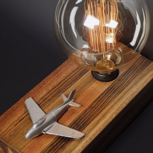 Vintage Airplane Lamp // Touch-Controlled