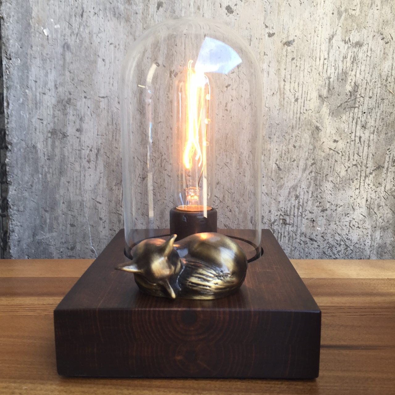 Sleeping Fox Edison Lamp // Touch Controlled